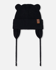 Baby Knit Hat Black - H30WT23_09990