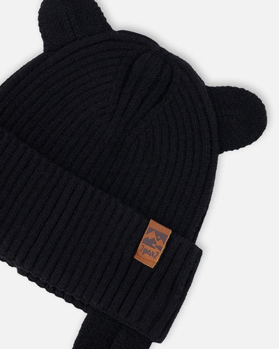 Baby Knit Hat Black - H30WT23_09990
