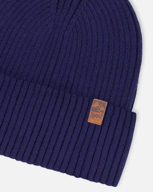 Knit Hat Navy Blue - H30WT24_04790