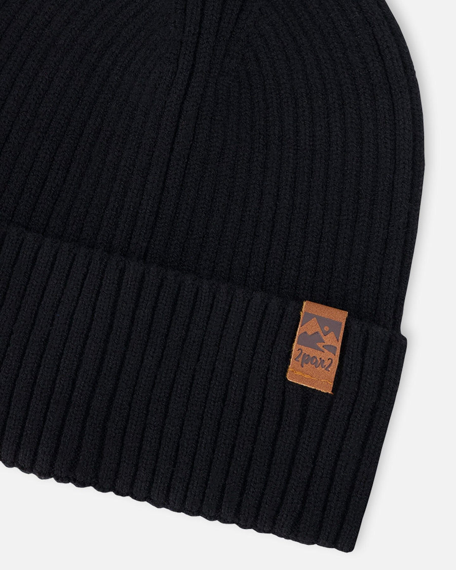 Knit Hat Black - H30WT24_09990