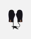 Baby Knit Mittens With Cord Black - H30WT25_09990
