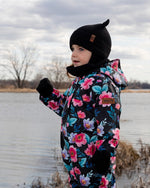 Baby Knit Mittens With Cord Black - H30WT25_09990