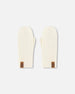 Ribbed Knit Mittens Off White - H30WT26_01380