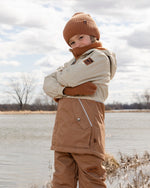 Ribbed Knit Mittens Brown - H30WT26_01730