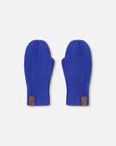 Ribbed Knit Mittens Royal Blue - H30WT26_04690