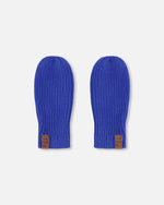 Ribbed Knit Mittens Royal Blue - H30WT26_04690