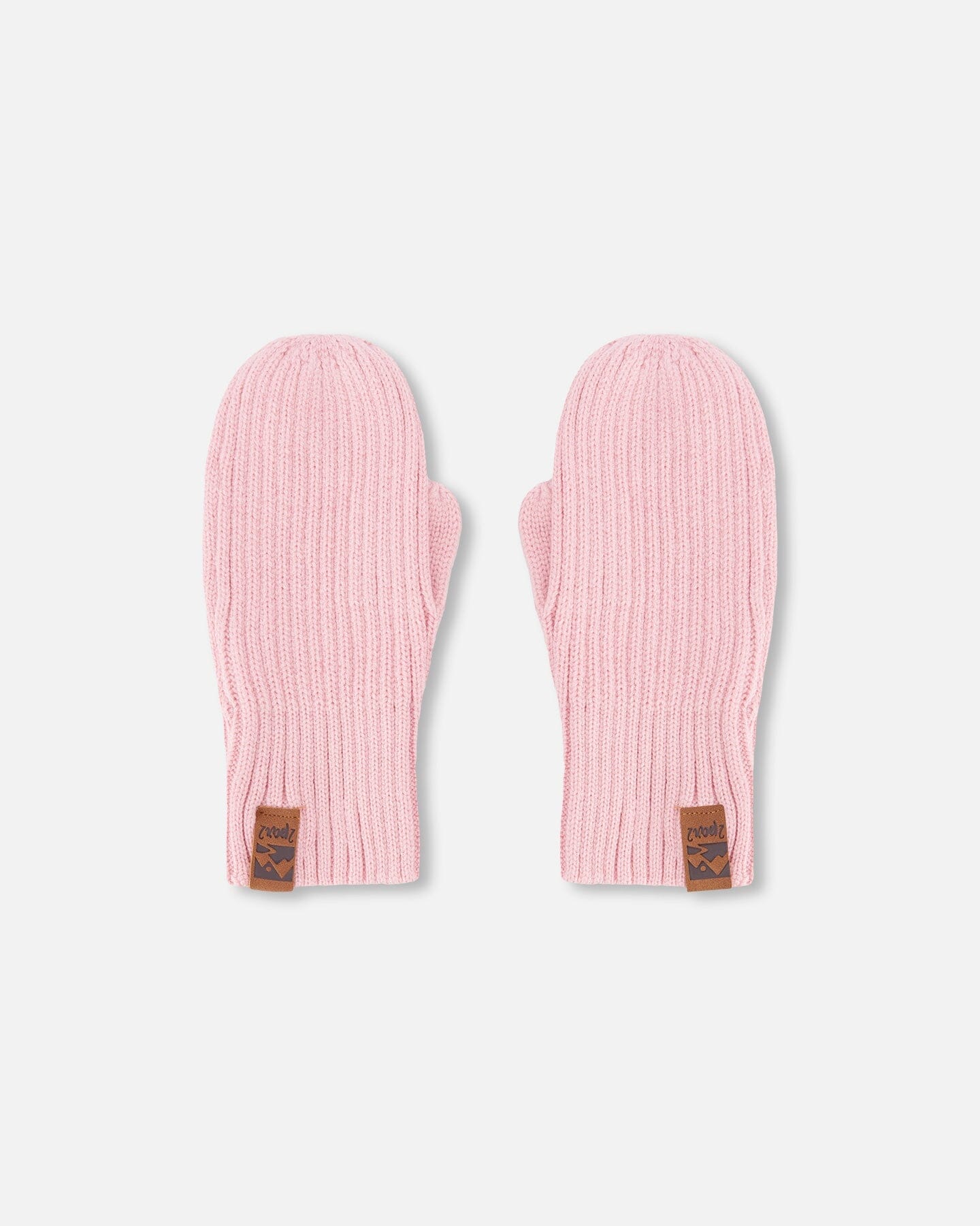 Ribbed Knit Mittens Pale Pink - H30WT26_06003