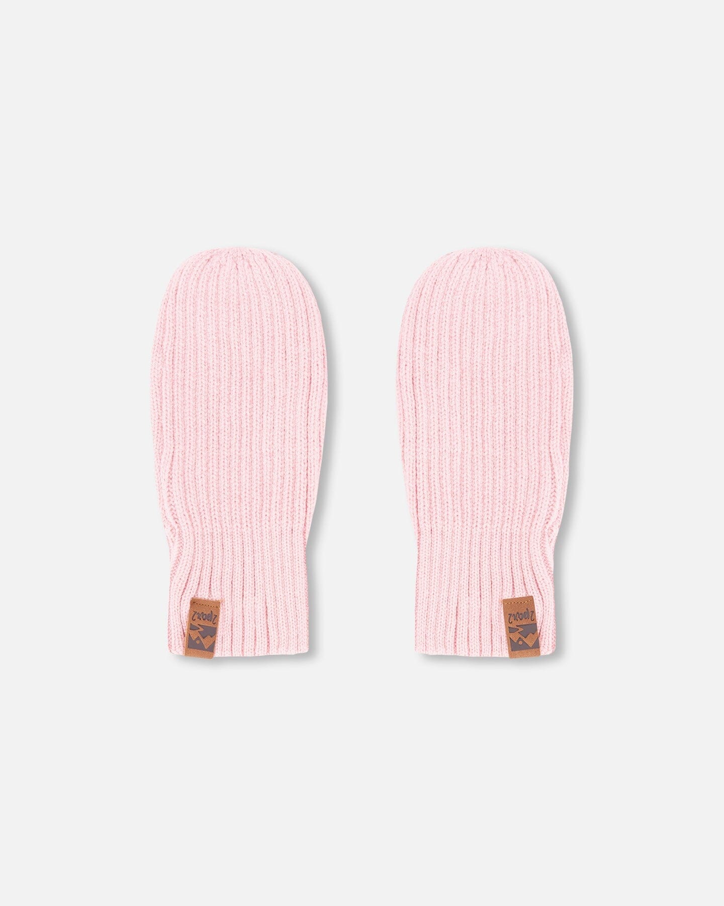 Ribbed Knit Mittens Pale Pink - H30WT26_06003
