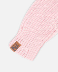 Ribbed Knit Mittens Pale Pink - H30WT26_06003