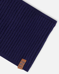 Knit Neckwarmer Navy Blue - H30WT27_04790