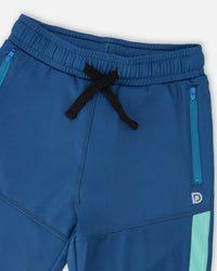 Athletic Pants In Recycled Polyester Teal - H30XB20_09790