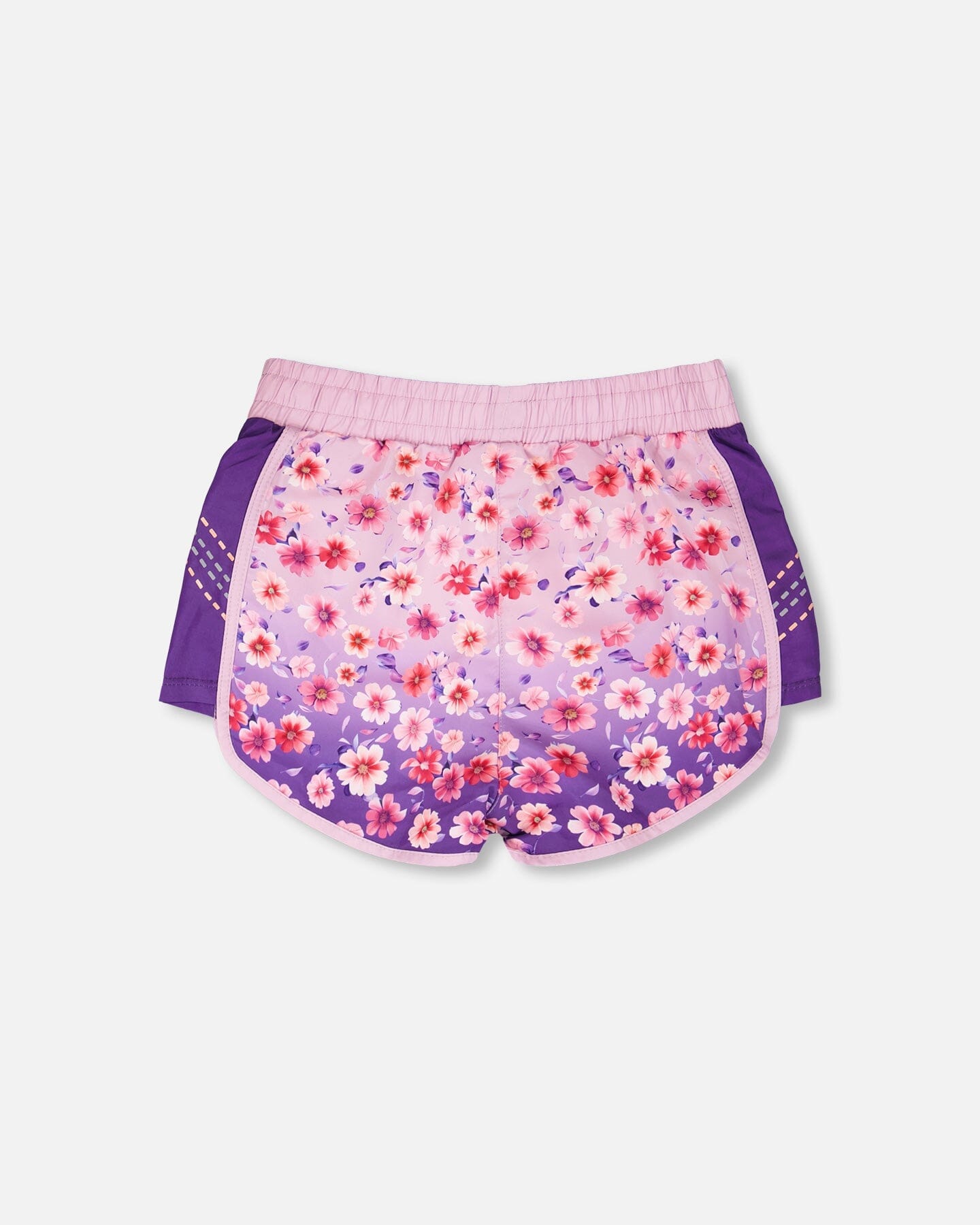 Athletic Shorts In Recycled Polyester Mauve Floral Gradient - H30XG26_3H201