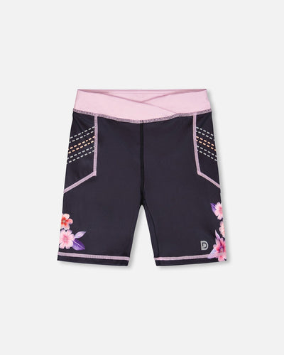 Athletic Biker Shorts In Recycled Polyester Black - H30XG27_09990