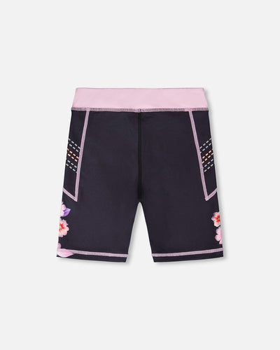 Athletic Biker Shorts In Recycled Polyester Black - H30XG27_09990