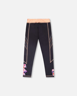 Athletic Leggings In Recycled Polyester Black - H30XG60_09990