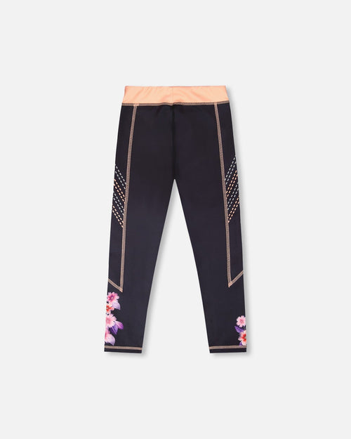 Athletic Leggings In Recycled Polyester Black - H30XG60_09990