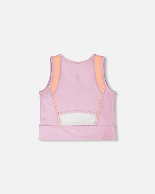 Athletic Tank Top In Recycled Polyester Lilac - H30XG71_05620