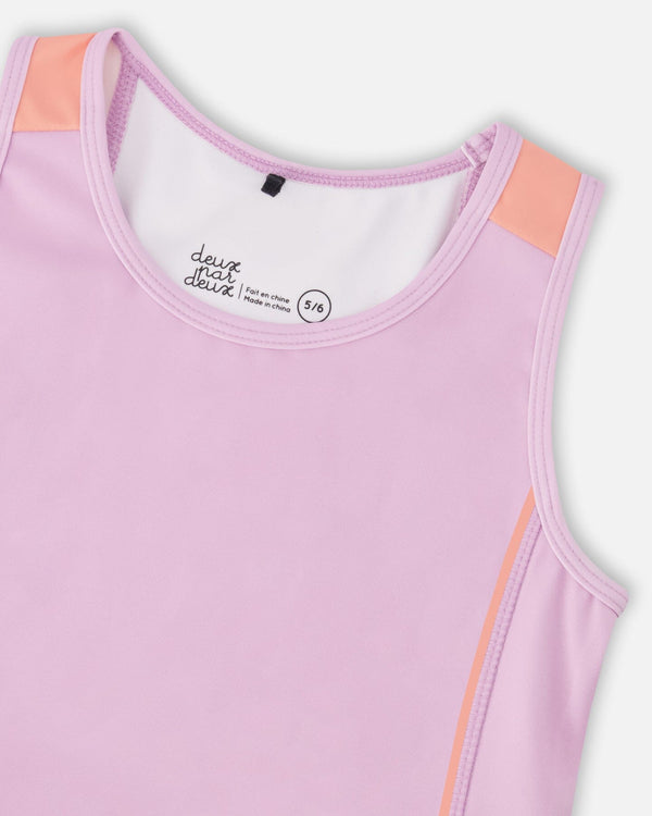 Athletic Tank Top In Recycled Polyester Lilac - H30XG71_05620