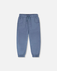 Parachute Jogger With Patch Pockets Blue Grey - H30YB20_04003