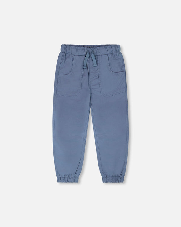 Parachute Jogger With Patch Pockets Blue Grey - H30YB20_04003