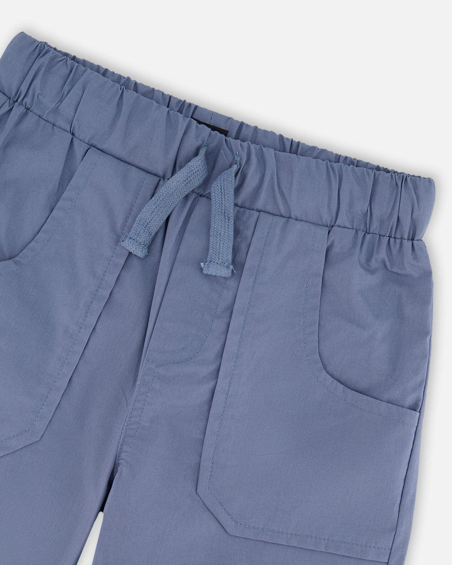 Parachute Jogger With Patch Pockets Blue Grey - H30YB20_04003