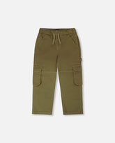 Stretch Twill Carpenter Pants Dark Khaki Green