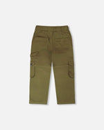 Stretch Twill Carpenter Pants Dark Khaki Green - H30YB21_03720