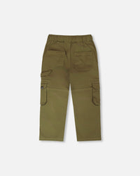Stretch Twill Carpenter Pants Dark Khaki Green - H30YB21_03720