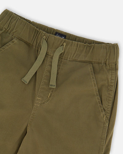 Stretch Twill Carpenter Pants Dark Khaki Green - H30YB21_03720
