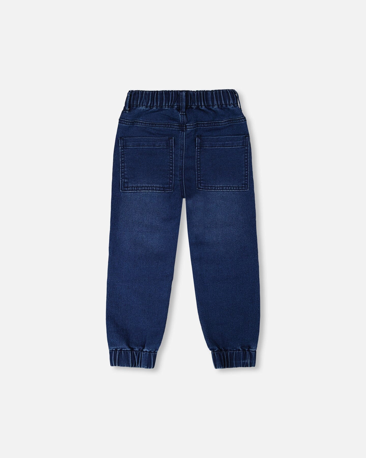 Stretch French Terry Denim Jogger Navy Blue - Deux par Deux