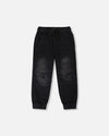 Stretch French Terry Denim Jogger Grey - H30YB22_01240