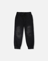 Stretch French Terry Denim Jogger Grey