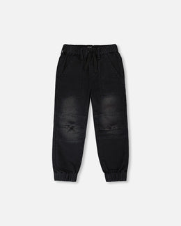 Stretch French Terry Denim Jogger Grey - H30YB22_01240