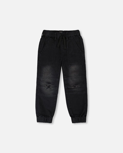 Stretch French Terry Denim Jogger Grey - H30YB22_01240