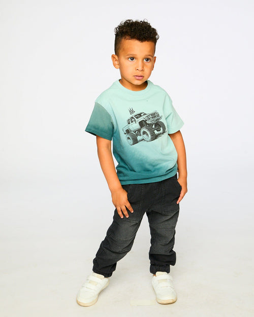 Stretch French Terry Denim Jogger Grey - H30YB22_01240