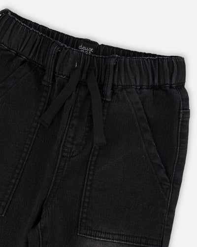 Stretch French Terry Denim Jogger Grey - H30YB22_01240