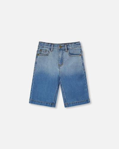 Stretch Jean Bermuda Grey To Blue Gradient - H30YB24_3H174