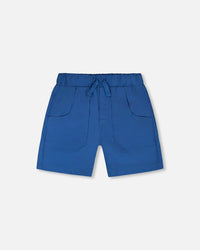 Parachute Shorts With Patch Pockets Dark Blue - H30YB26_04580