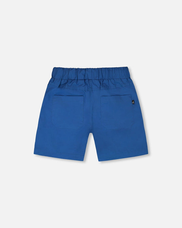 Parachute Shorts With Patch Pockets Dark Blue - H30YB26_04580