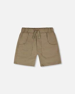 Parachute Shorts With Patch Pockets Beige - H30YB26_09002