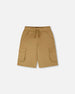 Stretch Twill Bermuda With Cargo Pockets Beige - H30YB27_01720