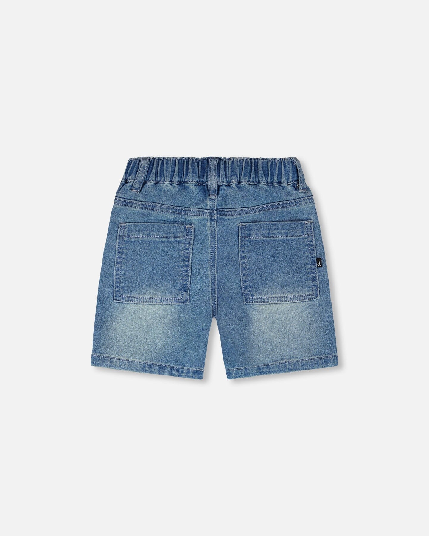 French Terry Light Blue Denim Shorts - H30YB28_01250
