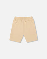 Organic Cotton Jersey Shorts Beige Pants & Shorts Deux par Deux 