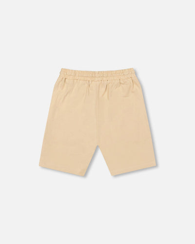 Organic Cotton Jersey Shorts Beige Pants & Shorts Deux par Deux 