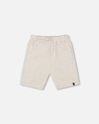 Organic Cotton Jersey Shorts Heather Grey Pants & Shorts Deux par Deux 