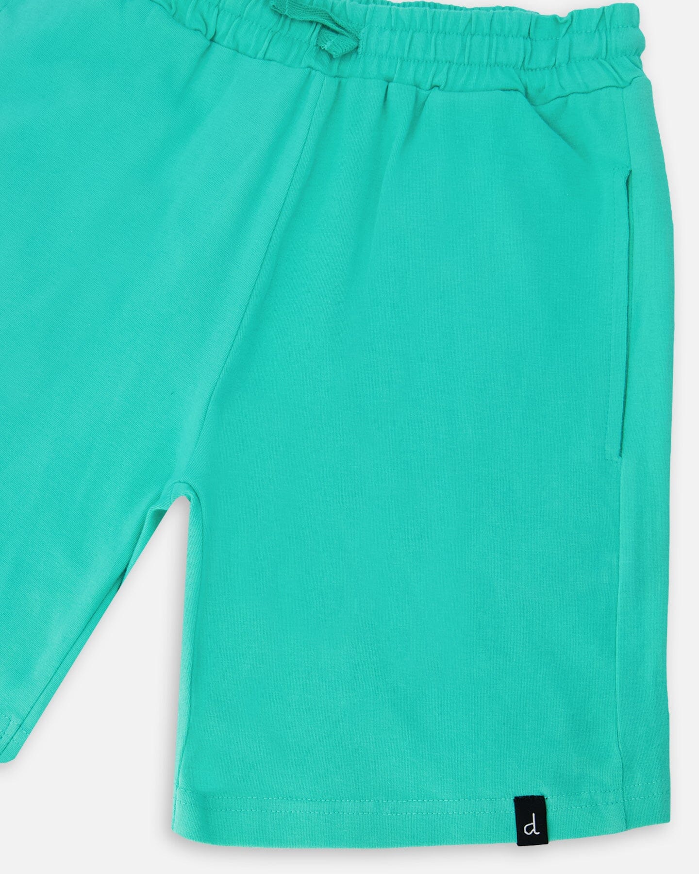 Organic Cotton Jersey Shorts Turquoise Pants & Shorts Deux par Deux 