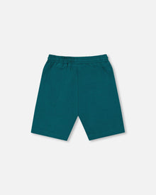 Organic Cotton Jersey Shorts Dark Turquoise Pants & Shorts Deux par Deux 