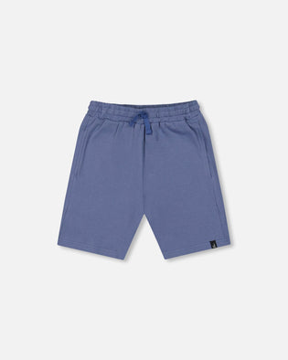 Organic Cotton Jersey Shorts Blue Pants & Shorts Deux par Deux 