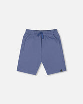 Short en jersey de coton biologique bleu
