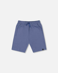 Organic Cotton Jersey Shorts Blue Pants & Shorts Deux par Deux 
